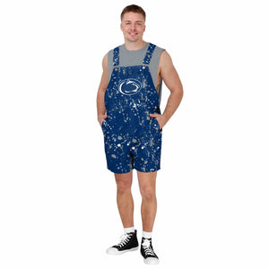 Penn State Nittany Lions NCAA Mens Paint Splatter Bib Shortalls