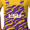 LSU Tigers NCAA Mens Tiger Stripe Thematic Bib Shortalls