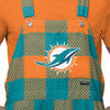 Miami Dolphins NFL Mens Plaid Bib Shortalls