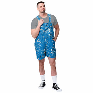 Detroit Lions NFL Mens Paint Splatter Bib Shortalls