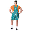 Miami Dolphins NFL Mens Paint Splatter Bib Shortalls