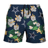 Dallas Cowboys NFL Mens Floral Slim Fit 5.5" Swimming Suit Trunks