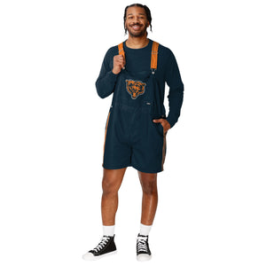 Chicago Bears NFL Mens Team Stripe Bib Shortalls