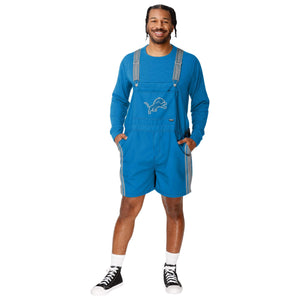 Detroit Lions NFL Mens Team Stripe Bib Shortalls