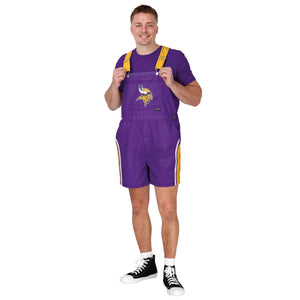 Minnesota Vikings NFL Mens Team Stripe Bib Shortalls