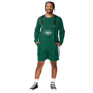New York Jets NFL Mens Team Stripe Bib Shortalls