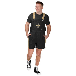 New Orleans Saints NFL Mens Team Stripe Bib Shortalls