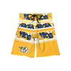 Nashville Predators Mens NHL Floral Stripe Boardshorts