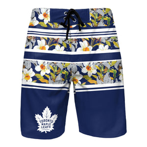 Toronto Maple Leafs Mens NHL Floral Stripe Boardshorts