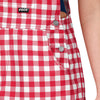 Boston Red Sox MLB Womens Gingham Check Bib Shortalls