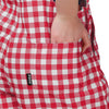 Boston Red Sox MLB Womens Gingham Check Bib Shortalls