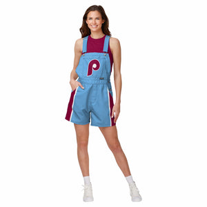 Philadelphia Phillies MLB Womens Team Stripe Bib Shortalls