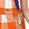 Clemson Tigers NCAA Womens Plaid Bib Shortalls