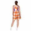 Clemson Tigers NCAA Womens Plaid Bib Shortalls