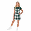 Michigan State Spartans NCAA Womens Plaid Bib Shortalls