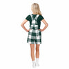 Michigan State Spartans NCAA Womens Plaid Bib Shortalls