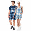 North Carolina Tar Heels NCAA Womens Plaid Bib Shortalls