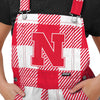 Nebraska Cornhuskers NCAA Womens Plaid Bib Shortalls