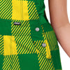 Oregon Ducks NCAA Womens Plaid Bib Shortalls