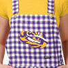 LSU Tigers NCAA Womens Gingham Check Bib Shortalls