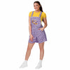 LSU Tigers NCAA Womens Gingham Check Bib Shortalls