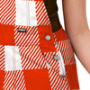 Cleveland Browns NFL Womens Plaid Bib Shortalls