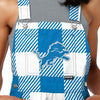 Detroit Lions NFL Womens Plaid Bib Shortalls