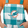 Miami Dolphins NFL Womens Plaid Bib Shortalls