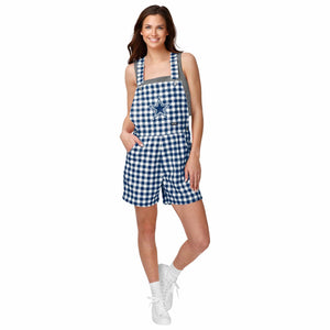 Dallas Cowboys NFL Womens Gingham Check Bib Shortalls