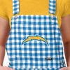 Los Angeles Chargers NFL Womens Gingham Check Bib Shortalls