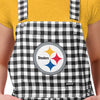 Pittsburgh Steelers NFL Womens Gingham Check Bib Shortalls