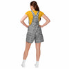 Pittsburgh Steelers NFL Womens Gingham Check Bib Shortalls