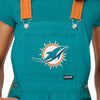 Miami Dolphins NFL Womens Team Stripe Bib Shortalls