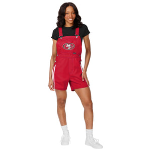 San Francisco 49ers NFL Womens Team Stripe Bib Shortalls