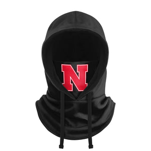 Nebraska Cornhuskers NCAA Black Drawstring Hooded Gaiter