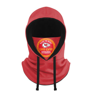 Kansas City Chiefs NFL Super Bowl LVIII Champions Drawstring Hooded Gaiter