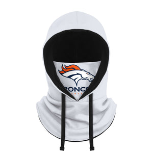 Denver Broncos NFL White Drawstring Hooded Gaiter