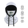 Green Bay Packers NFL White Drawstring Hooded Gaiter