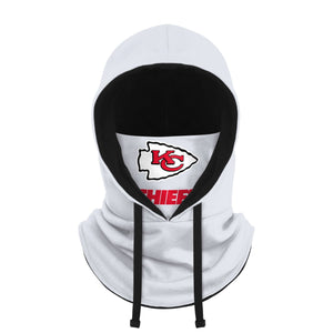 Kansas City Chiefs NFL White Drawstring Hooded Gaiter