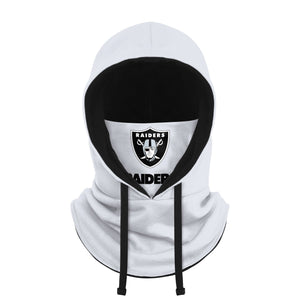 Las Vegas Raiders NFL White Drawstring Hooded Gaiter