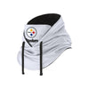 Pittsburgh Steelers NFL White Drawstring Hooded Gaiter