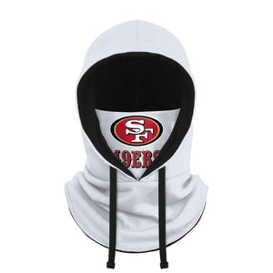 San Francisco 49ers NFL White Drawstring Hooded Gaiter