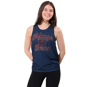 Chicago Bears NFL Womens Rhinestone Tie-Breaker Sleeveless Top