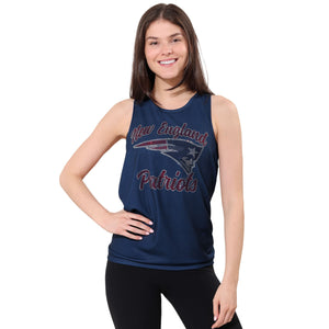 New England Patriots NFL Rhinestone Tie-Breaker Sleeveless Top