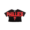 Philadelphia Phillies MLB Womens Distressed Wordmark Crop Top