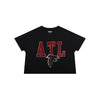 Atlanta Falcons NFL Womens Rhinestone Logo Crop Top (PREORDER - SHIPS LATE SEPTEMBER)