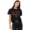 Atlanta Falcons NFL Womens Rhinestone Logo Crop Top (PREORDER - SHIPS LATE SEPTEMBER)