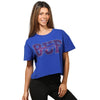 Buffalo Bills NFL Womens Rhinestone Logo Crop Top (PREORDER - SHIPS MID SEPTEMBER)