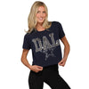 Dallas Cowboys NFL Womens Rhinestone Logo Crop Top (PREORDER - SHIPS MID SEPTEMBER)