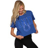 Indianapolis Colts NFL Womens Rhinestone Logo Crop Top (PREORDER - SHIPS LATE SEPTEMBER)